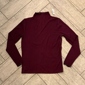 Loft Burgundy Long Sleeve Top